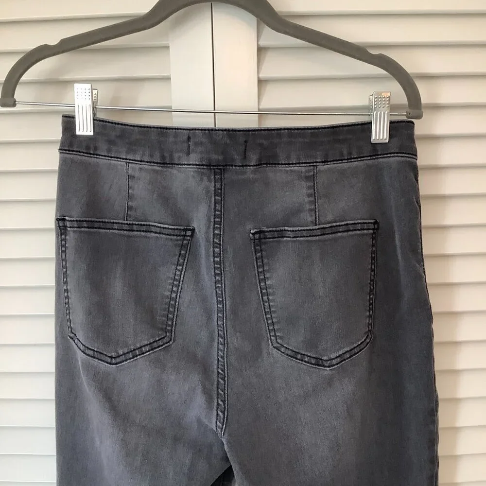 Free People 'We the Free' Just Float On black flare jeans 29 stretch - Picture 6 of 9